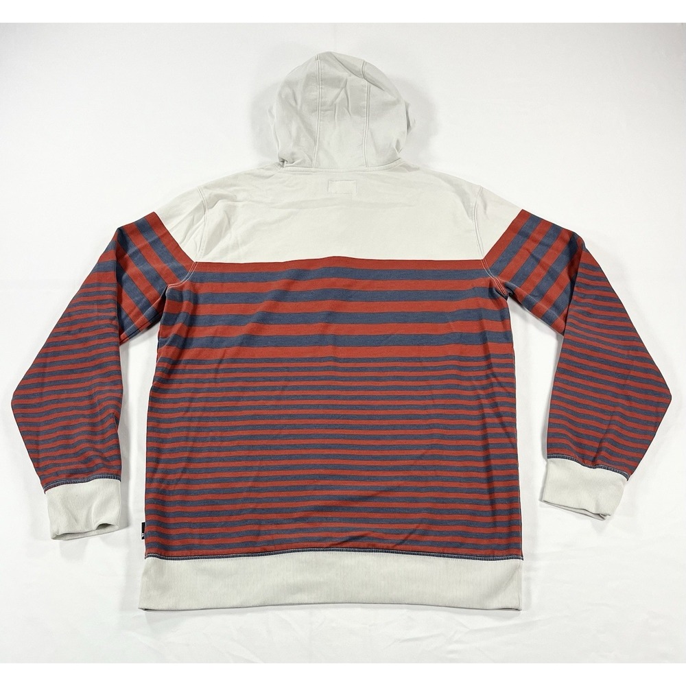 Vintage Y2K Quicksilver Color Block Striped Hoodie 90s Surf Skate Grunge Men's L - Picture 2 of 10